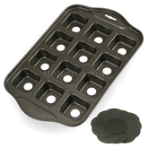 Moule à 12 Muffins Carrés avec Fond Amovible – Antiadhésif